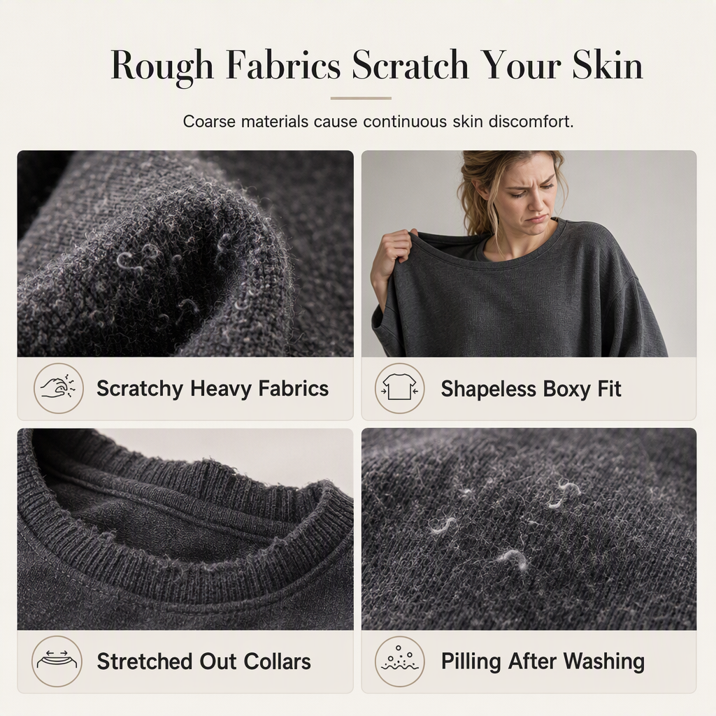 ✨Women's Scalloped Hem Crew Neck Sweatshirt – Soft, Casual, Feminine Everyday Comfort