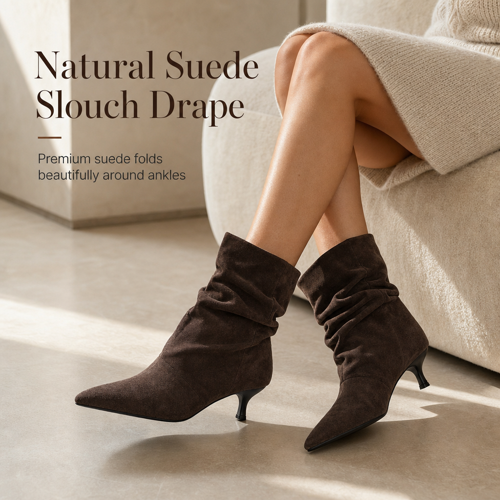 ✨Women's Pointed Toe Stiletto Heel Ankle Boots – Sleek Silhouette, Elegant Style, All-Day Confidence