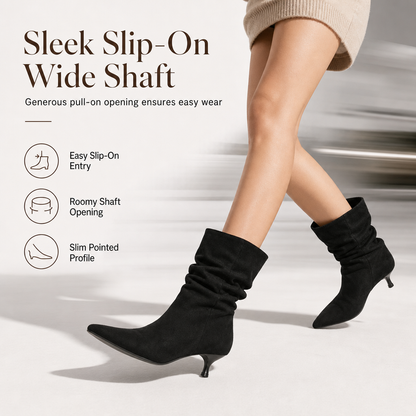 ✨Women's Pointed Toe Stiletto Heel Ankle Boots – Sleek Silhouette, Elegant Style, All-Day Confidence