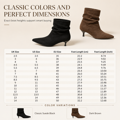 ✨Women's Pointed Toe Stiletto Heel Ankle Boots – Sleek Silhouette, Elegant Style, All-Day Confidence