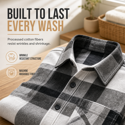 ✨Men's Casual Plaid Flannel Shirt – Soft, Warm, Timeless Everyday Style