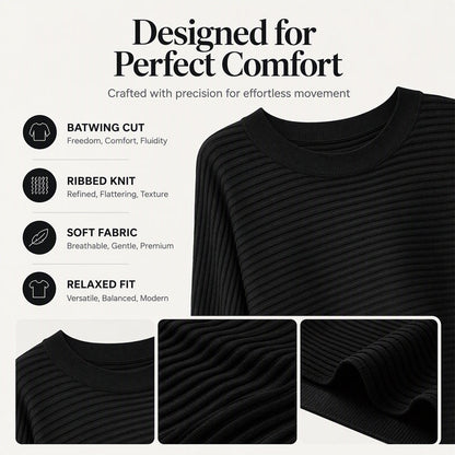 🌸Hot Sale 50% OFF💖Women's Oversized Ribbed Knit Sweater