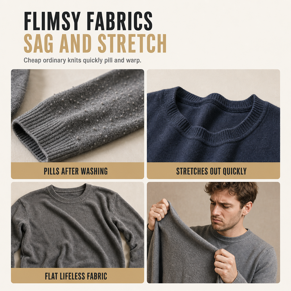 Mens Long Sleeve Jacquard Crew Neck Sweatshirt Loose Fit Thickened Autumn Winter Top Plus Size