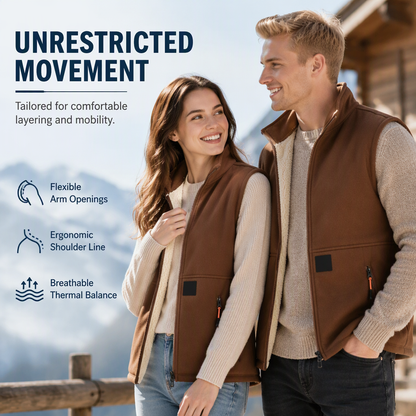 ❄️Unisex Winter Plush-Lined Warm Vest – Cozy, Lightweight, Perfect for Layering in Cold Weather
