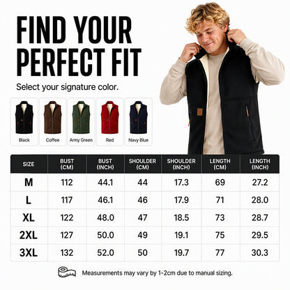 ❄️Unisex Winter Plush-Lined Warm Vest – Cozy, Lightweight, Perfect for Layering in Cold Weather