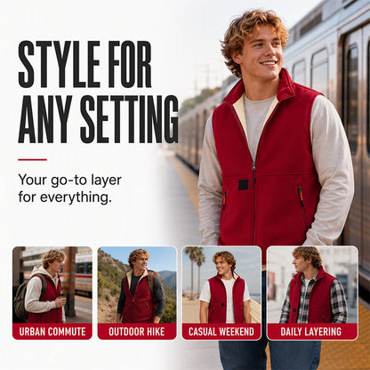 ❄️Unisex Winter Plush-Lined Warm Vest – Cozy, Lightweight, Perfect for Layering in Cold Weather
