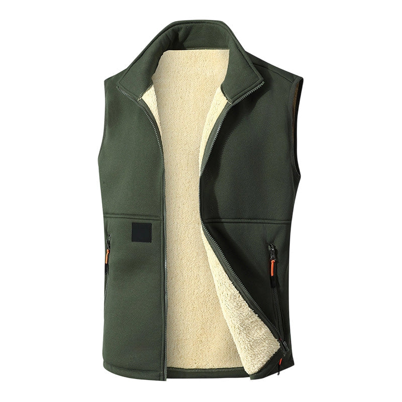 ❄️Unisex Winter Plush-Lined Warm Vest – Cozy, Lightweight, Perfect for Layering in Cold Weather