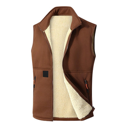 ❄️Unisex Winter Plush-Lined Warm Vest – Cozy, Lightweight, Perfect for Layering in Cold Weather