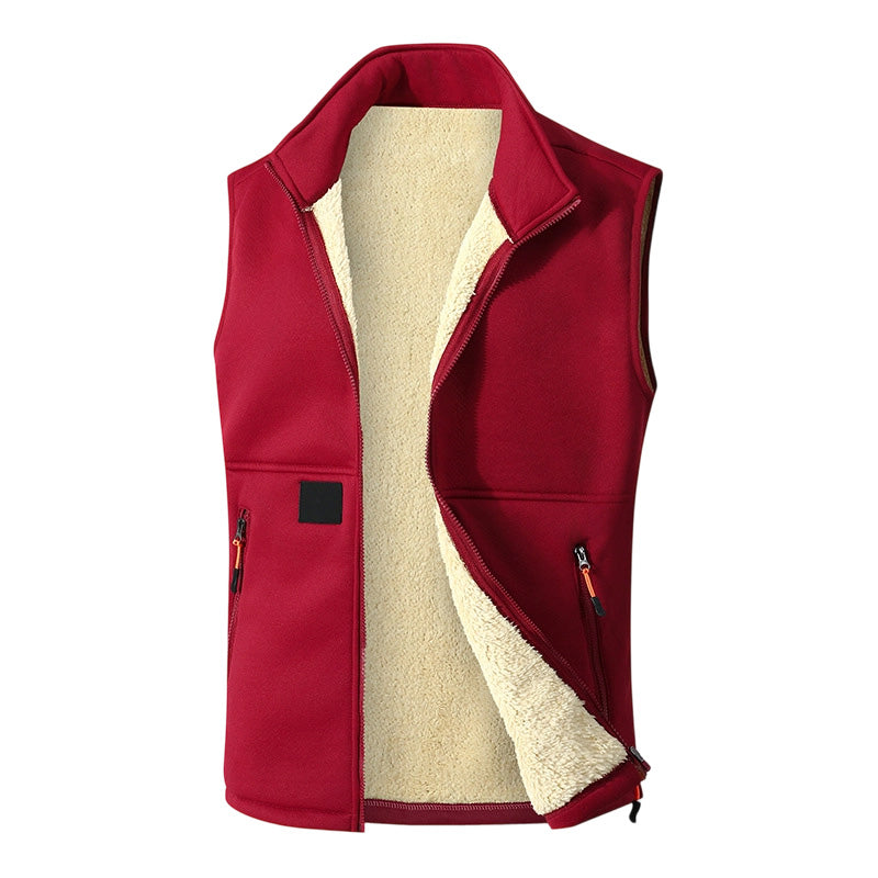 ❄️Unisex Winter Plush-Lined Warm Vest – Cozy, Lightweight, Perfect for Layering in Cold Weather