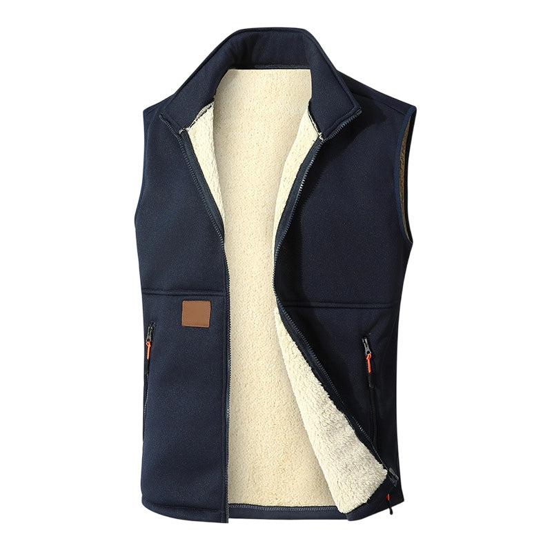 ❄️Unisex Winter Plush-Lined Warm Vest – Cozy, Lightweight, Perfect for Layering in Cold Weather