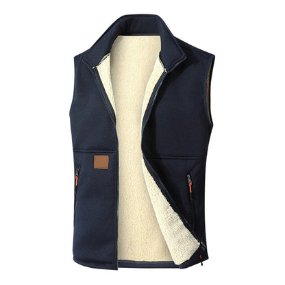 ❄️Unisex Winter Plush-Lined Warm Vest – Cozy, Lightweight, Perfect for Layering in Cold Weather