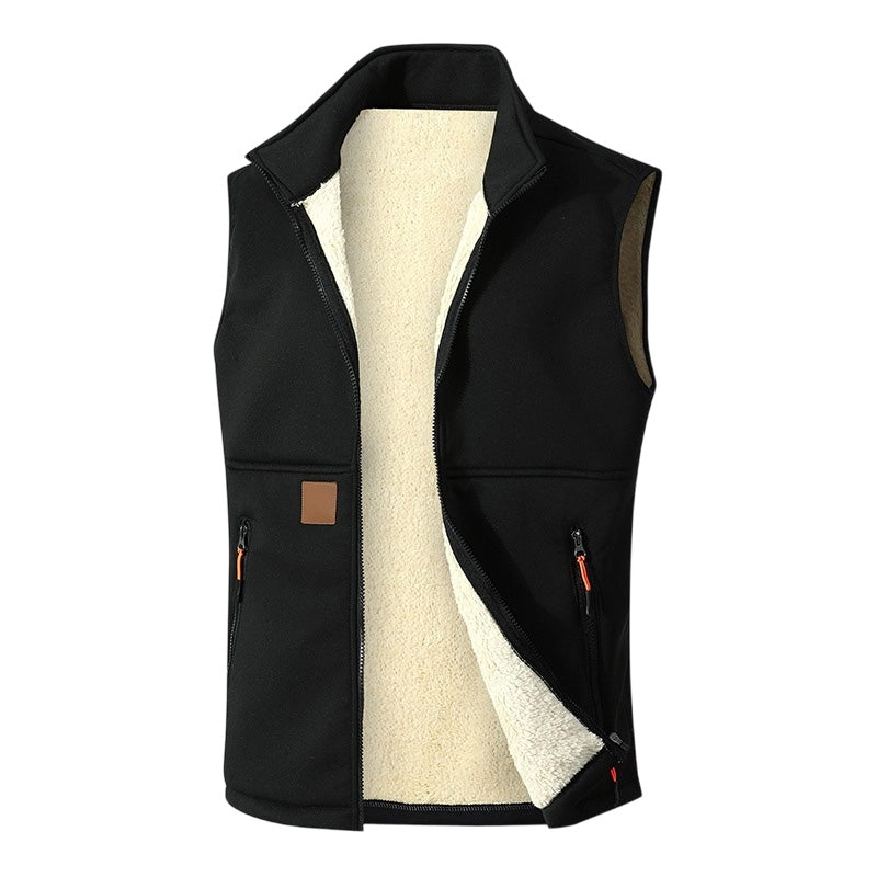 ❄️Unisex Winter Plush-Lined Warm Vest – Cozy, Lightweight, Perfect for Layering in Cold Weather