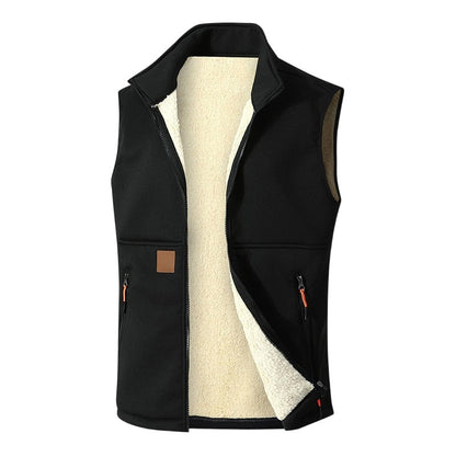 ❄️Unisex Winter Plush-Lined Warm Vest – Cozy, Lightweight, Perfect for Layering in Cold Weather