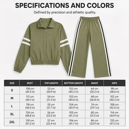Women's Casual Sweatshirt and Wide-Leg Pants Set