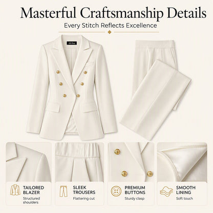 Women's Elegant Double Breasted Blazer & Pants Set