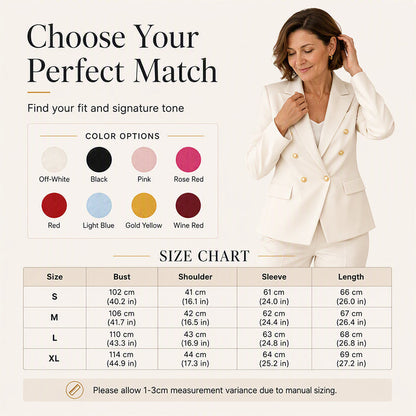 Women's Elegant Double Breasted Blazer & Pants Set