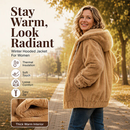 🔥50% OFF!🧥Women's Winter Cozy Hooded Jacket – Warm, Water-Repellent & Perfect for Layering ❄️