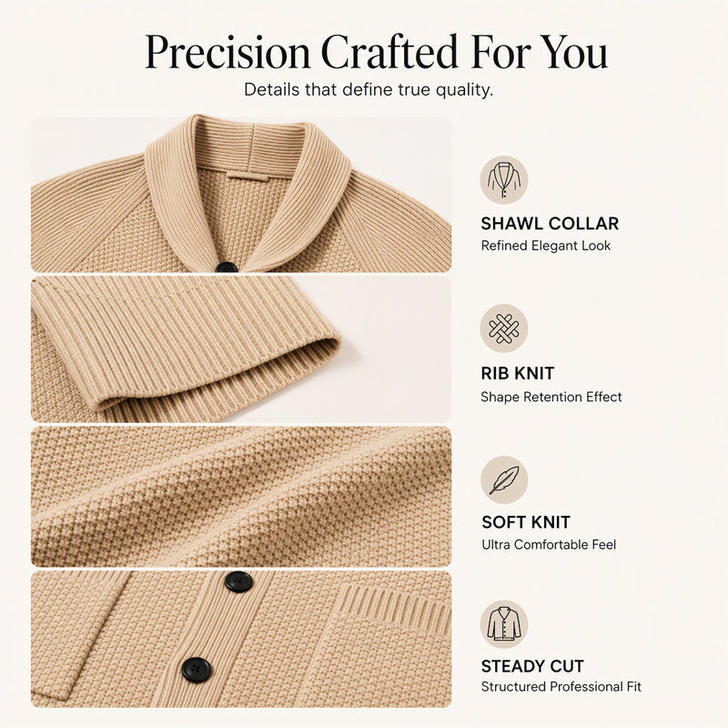 ✨Men's Casual Shawl Collar Sweater Cardigan – 50% OFF! Cozy, Stylish, Everyday Layering Essential