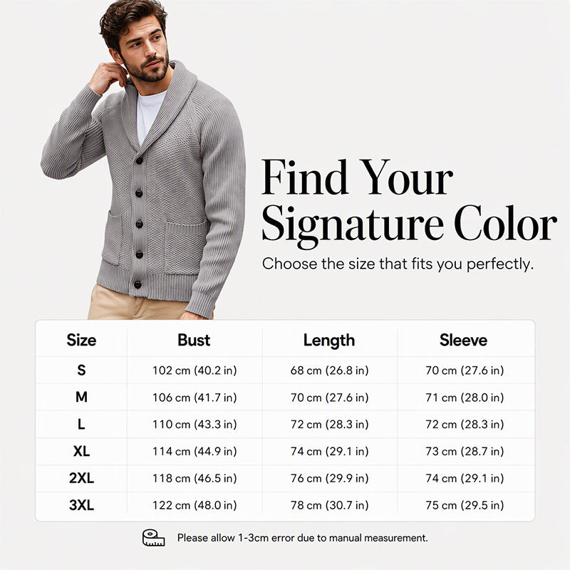 ✨Men's Casual Shawl Collar Sweater Cardigan – 50% OFF! Cozy, Stylish, Everyday Layering Essential