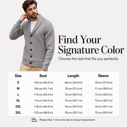 ✨Men's Casual Shawl Collar Sweater Cardigan – 50% OFF! Cozy, Stylish, Everyday Layering Essential
