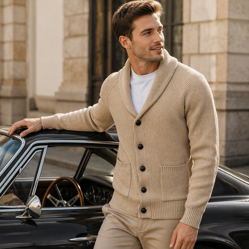 ✨Men's Casual Shawl Collar Sweater Cardigan – 50% OFF! Cozy, Stylish, Everyday Layering Essential
