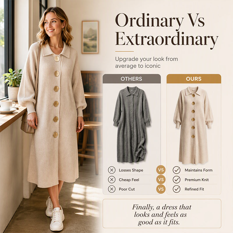 Women's Lantern Sleeve Ribbed Knit Maxi Dress