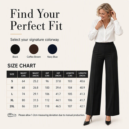 Women's Casual High-Waisted Wide-Leg Pants