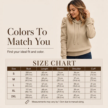 ✨Chic Puff Sleeve!👚Women's Casual Hoodie 🛍️