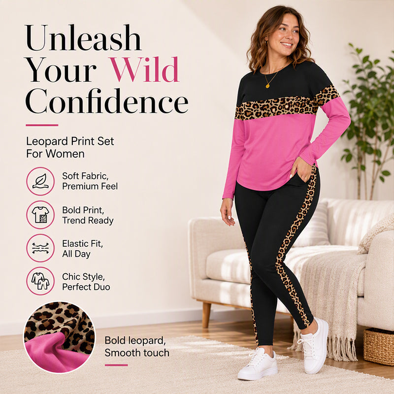 🐆Women's Casual Leopard Print 2-Piece Set – Trendy, Comfortable, Effortless Everyday Style