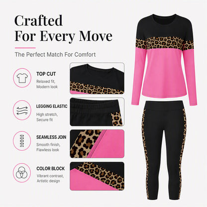 🐆Women's Casual Leopard Print 2-Piece Set – Trendy, Comfortable, Effortless Everyday Style