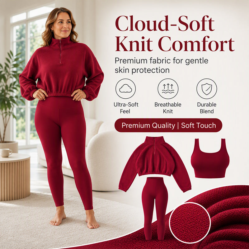 🌸Hot Sale 50% OFF💖Women's Cozy 3-Piece Athletic Set