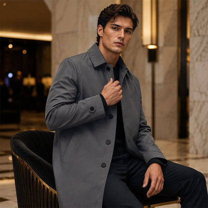 Men's Water-Resistant Padded Trench Coat