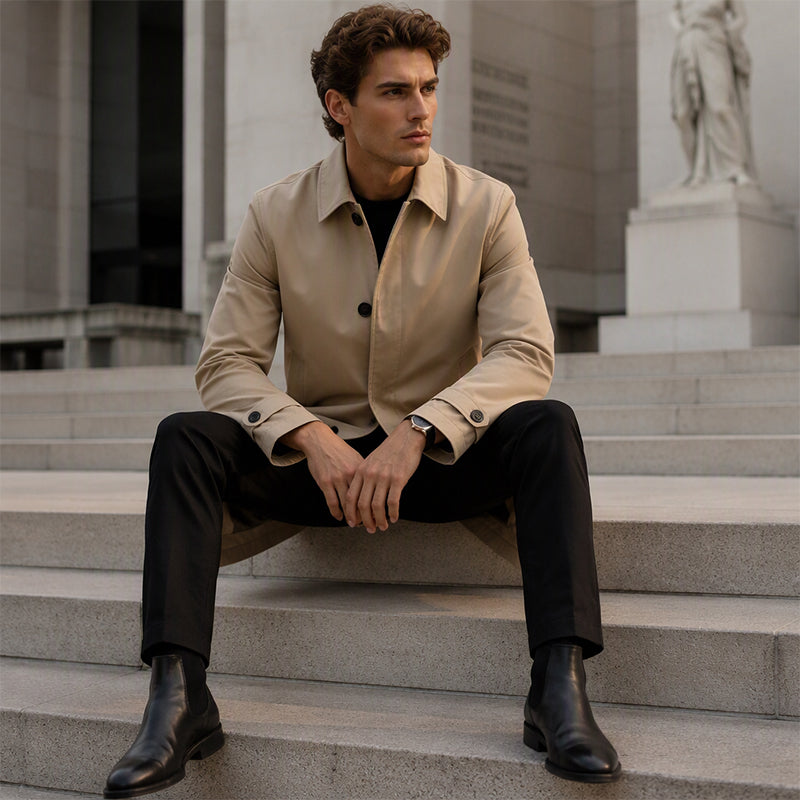 Men's Water-Resistant Padded Trench Coat