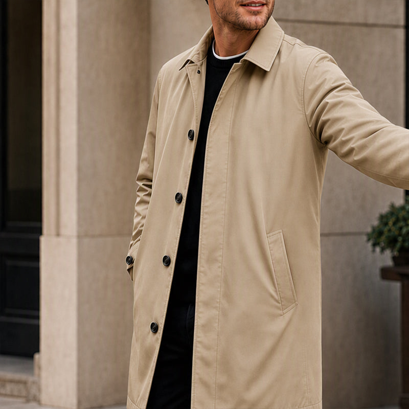 Men's Water-Resistant Padded Trench Coat