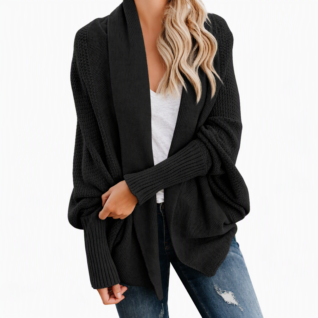 💖Black Friday Mega Deal – 50% off!💖 Women's Loose Batwing Sleeve Knit Cardigan Open Front Shawl for Autumn and Winter