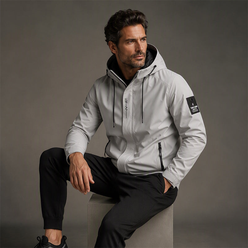☁️Comfortable Movement, Everyday Casual👖 Men's Sport Streetwear Set – Tapered Pants & Hooded Design, Relaxed & Easy ✨