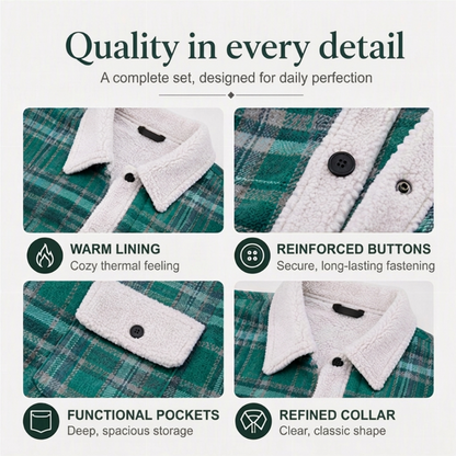 ✨ Women's Casual Outerwear with Color-Blocked Plaid Pattern