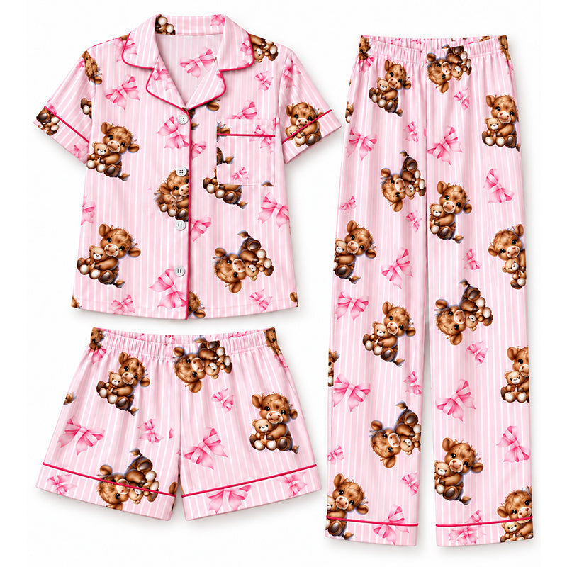🔥50% OFF Limited Time!👚Women's 3-Piece Pajama Set – Cozy, Soft, Perfect for Lounging & Sleep