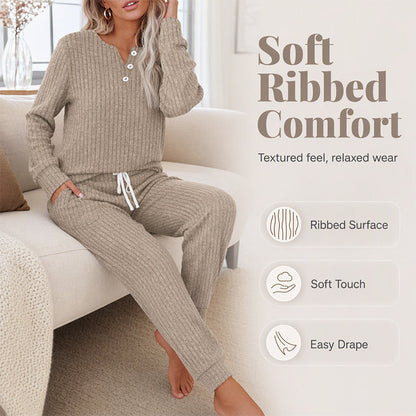 Women's Top & Drawstring Pants 2-Piece Set