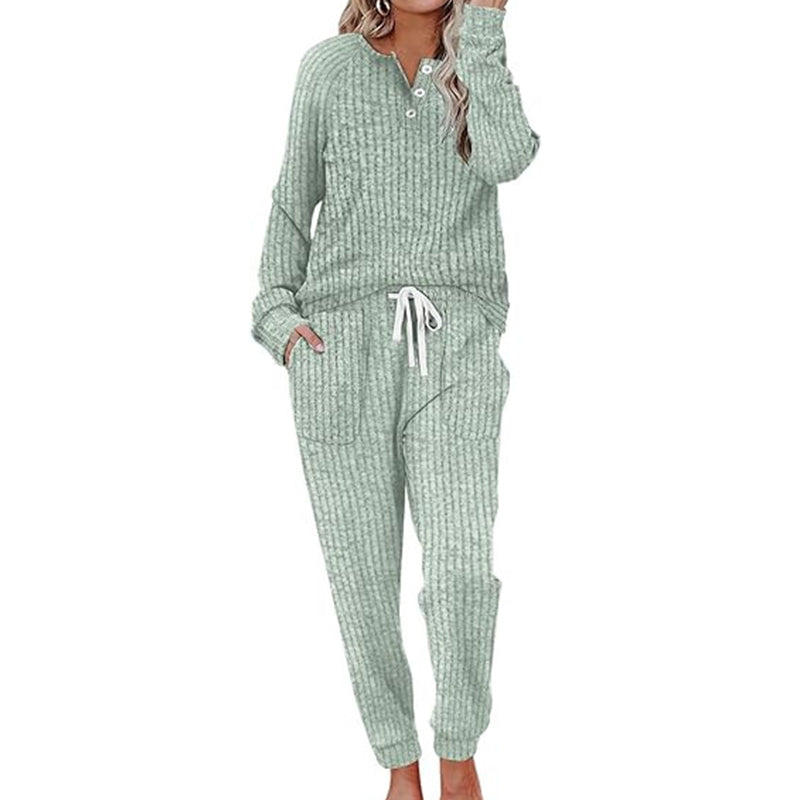 Women's Top & Drawstring Pants 2-Piece Set