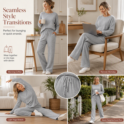 Women's Casual Knit Loungewear Set
