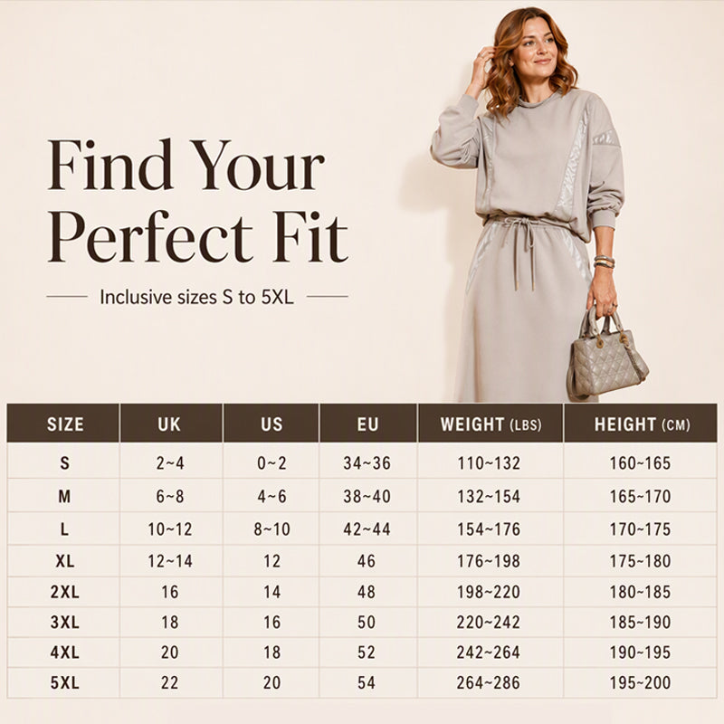 Women's Long-Sleeve Top & Drawstring Midi Skirt 2-Piece Set