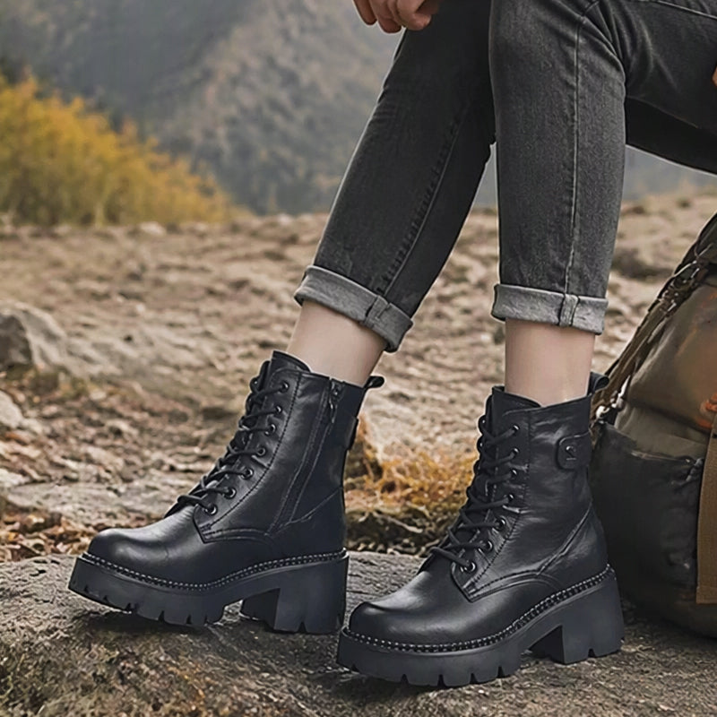 Women's Retro Platform Martin Boots