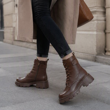 Women's Retro Platform Martin Boots
