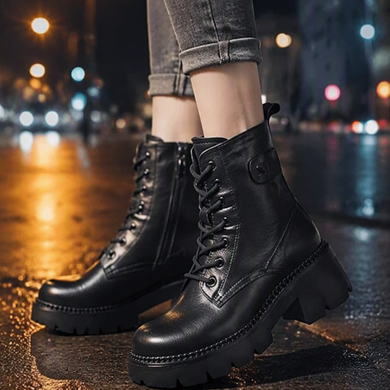 Women's Retro Platform Martin Boots