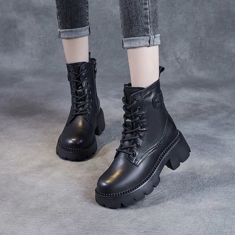 Women's Retro Platform Martin Boots