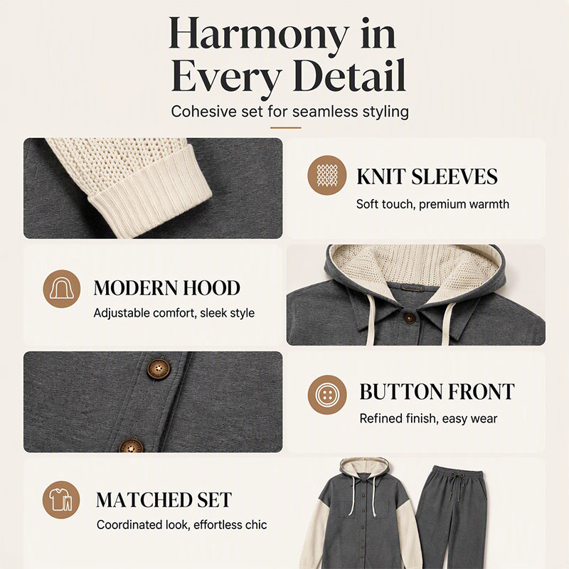 🧥Women's Casual Patchwork Hooded Jacket