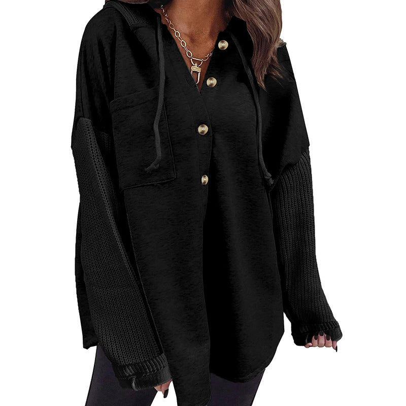 🧥Women's Casual Patchwork Hooded Jacket