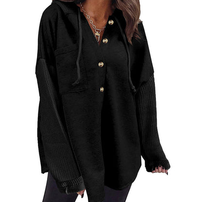 🧥Women's Casual Patchwork Hooded Jacket