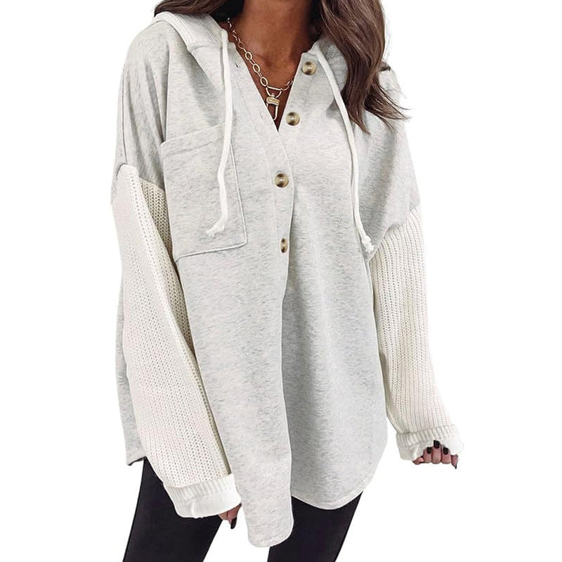 🧥Women's Casual Patchwork Hooded Jacket